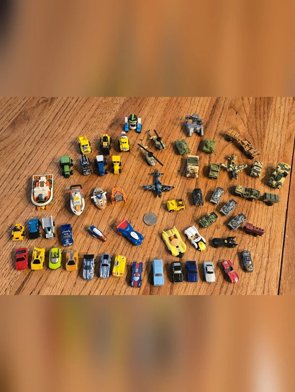 Lot Of 57 Micro Machines Military Airplanes Trucks Cars Farm Boats